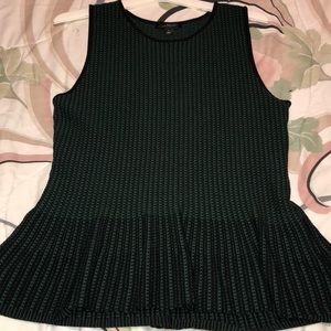 Ann Taylor green peplum top - medium